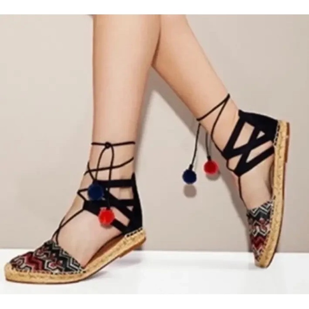 AQUAZZURA Belgravia Blue Suede Raffia Embroidered Woven Espadrilles sz 37